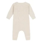 cotton bamboo baby romper sweater jumpsuit back view flat lay product photo