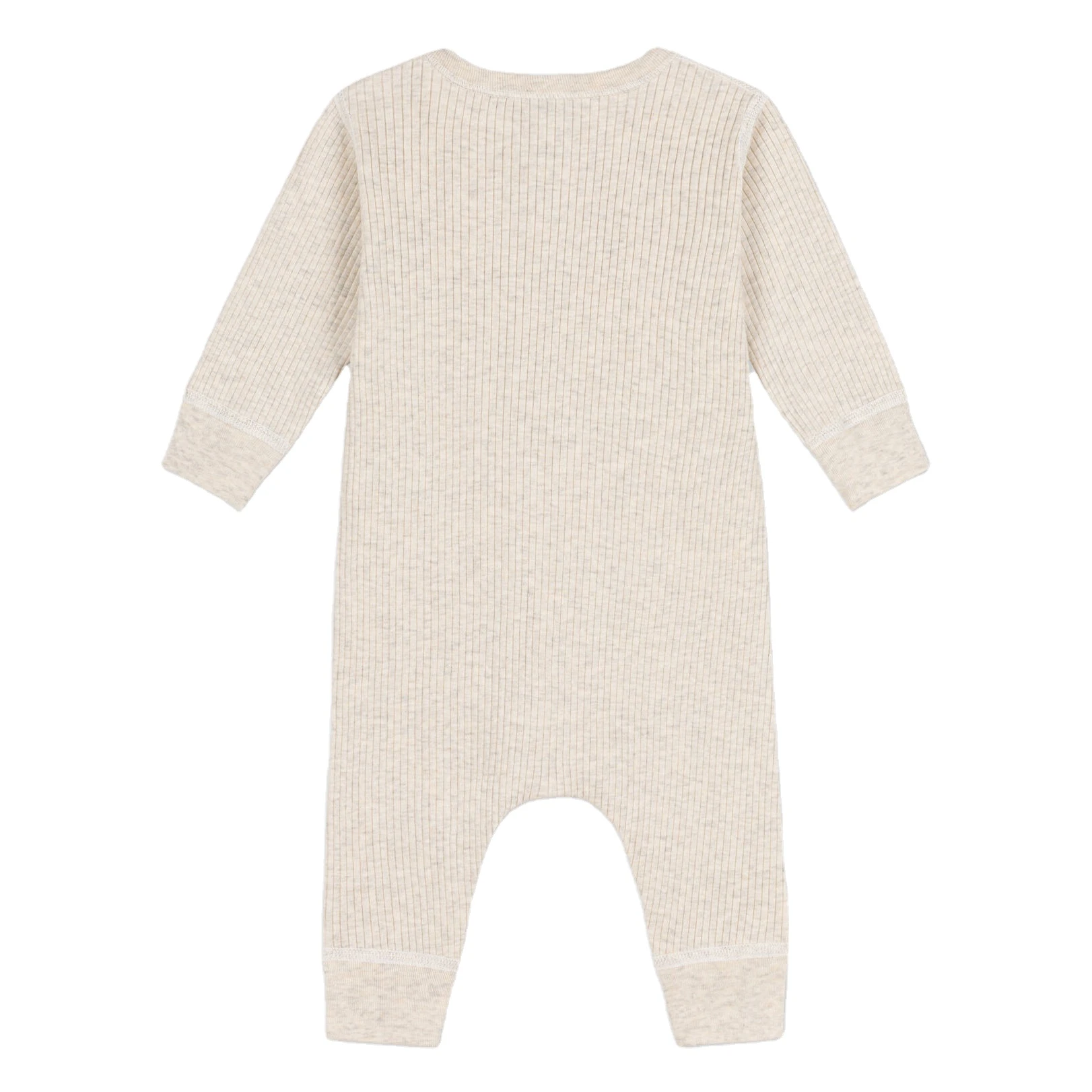 cotton bamboo baby romper sweater jumpsuit back view flat lay product photo