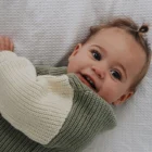 organic cotton chunky knitted baby sweater jumper alternate angle product photo