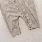 speckle cotton ribbed knit baby romper set detail product photo 9