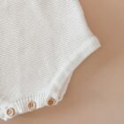 speckle knit cotton baby romper knitwear additional angle product photo