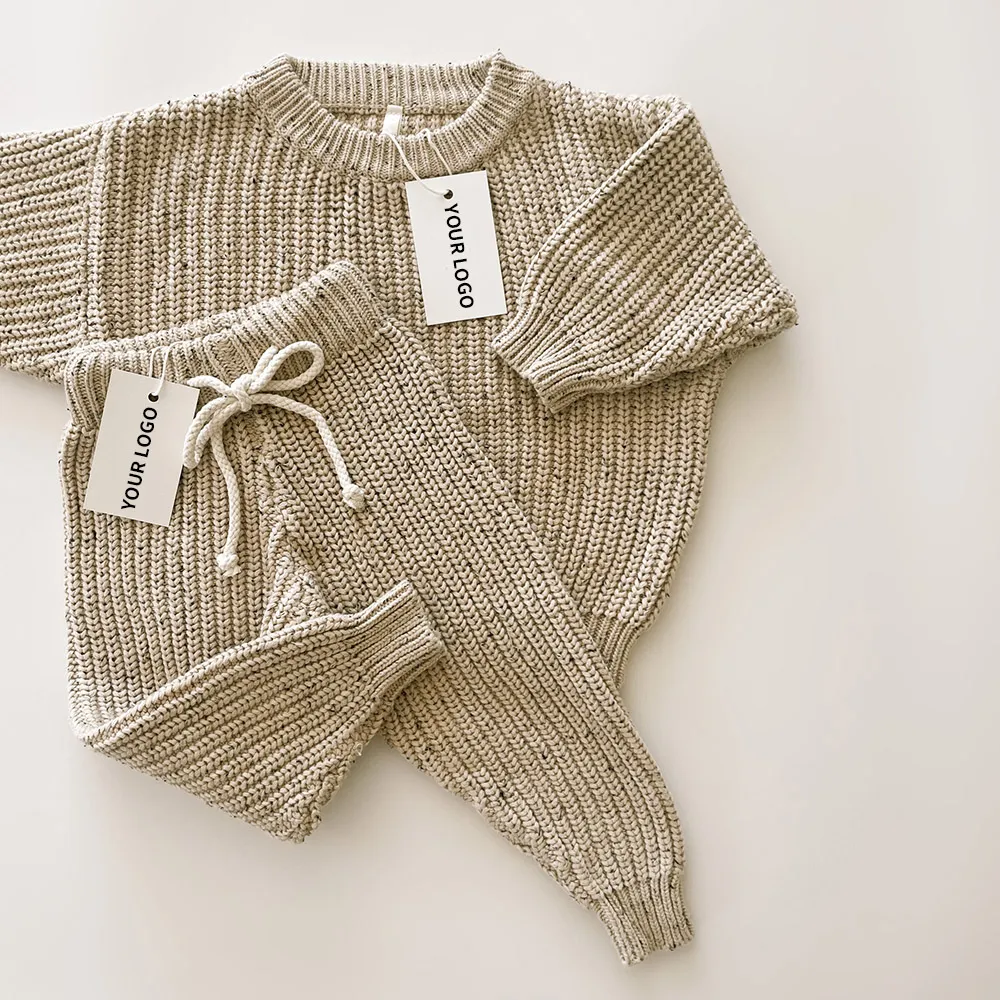 sprinkle cotton baby sweater set pants alternate angle product photo