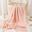 knitted baby swaddle wrap blanket alternate angle product photo