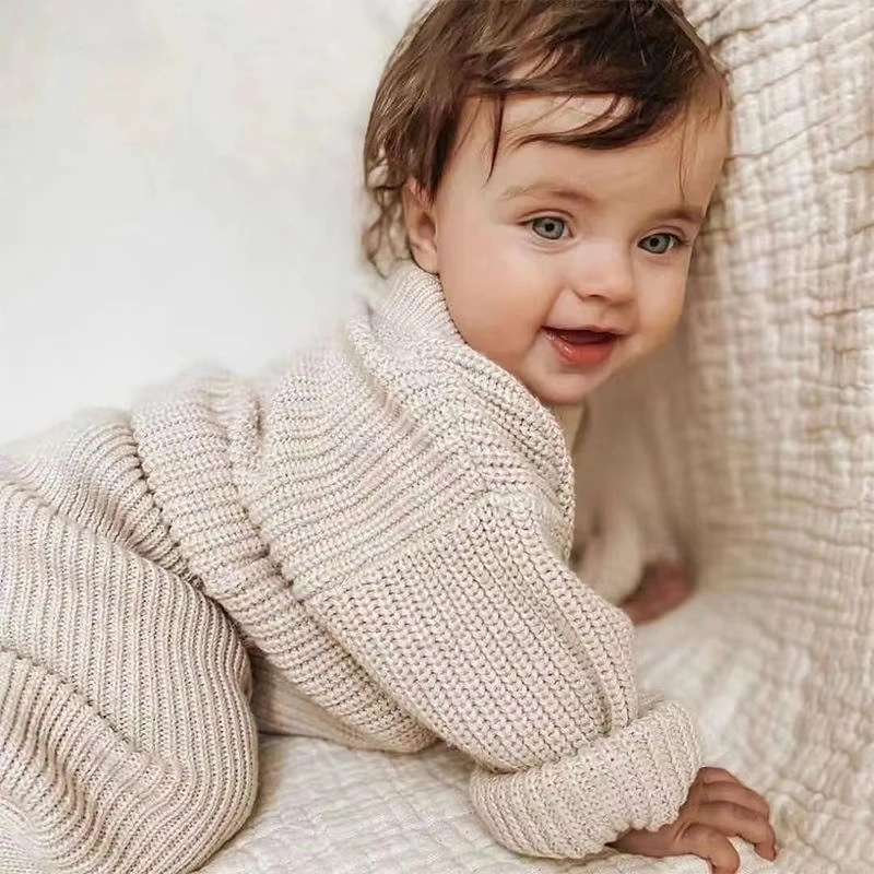 speckled cotton two piece toddler knit set side view or detail closeup photo