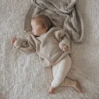 speckled cotton two piece toddler knit set alternate angle product photo