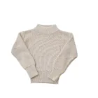 speckled cotton two piece toddler knit set texture and fabric detail photo