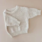 winter baby family matching knit sweater set back view flat lay product photo