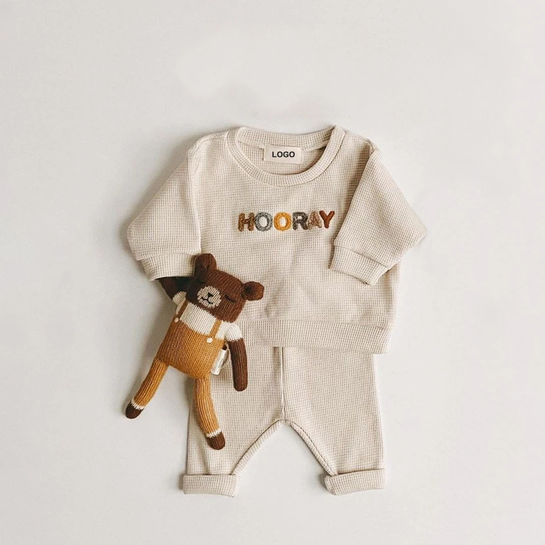 winter newborn baby knit jogger set alternate angle product photo
