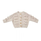 Popcorn Chunky Knit Baby Cardigan Coat for custom baby knitwear OEM ODM supplier