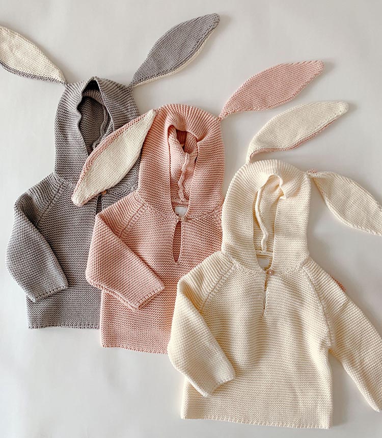 Cotton Hooded Baby Knit Jumper for custom baby knitwear OEM ODM supplier