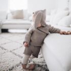 Cotton Hooded Baby Knit Jumper for custom baby knitwear OEM ODM supplier