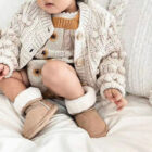 Popcorn Chunky Knit Baby Cardigan Coat for custom baby knitwear OEM ODM supplier
