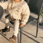 Popcorn Chunky Knit Baby Cardigan Coat for custom baby knitwear OEM ODM supplier