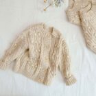 Popcorn Chunky Knit Baby Cardigan Coat for custom baby knitwear OEM ODM supplier