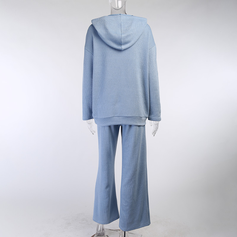 Fall Winter Women Knit Sweater Two Piece Pants Set Casual Knitwear custom women knitwear OEM ODM manufacturer