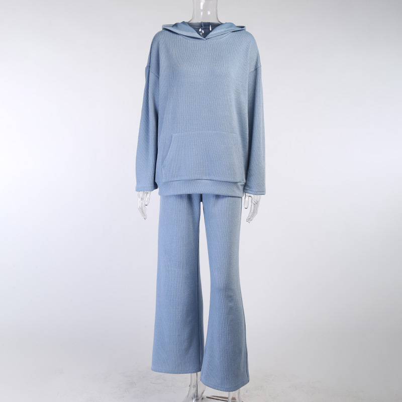 Fall Winter Women Knit Sweater Two Piece Pants Set Casual Knitwear custom women knitwear OEM ODM manufacturer