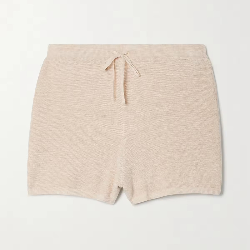 V Neck Cashmere Knit Sweater Set Women Shorts custom women knitwear OEM ODM manufacturer