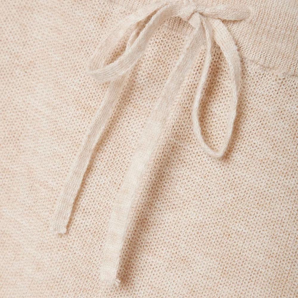 V Neck Cashmere Knit Sweater Set Women Shorts custom women knitwear OEM ODM manufacturer