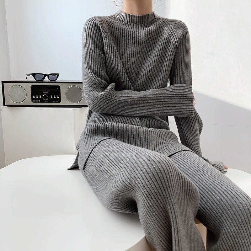 Knit Loungewear Pajama Sweater Set Women 2 Piece custom women knitwear OEM ODM manufacturer