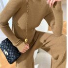 3 Piece Knit Sweater Set Women Cardigan Pants custom women knitwear OEM ODM manufacturer