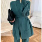 3 Piece Knit Sweater Set Women Cardigan Pants custom women knitwear OEM ODM manufacturer