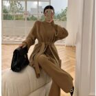 3 Piece Knit Sweater Set Women Cardigan Pants custom women knitwear OEM ODM manufacturer