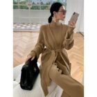 3 Piece Knit Sweater Set Women Cardigan Pants custom women knitwear OEM ODM manufacturer