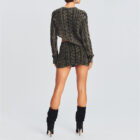 Acid Wash Knit Sweater Set Women Crop Top Skirt custom women knitwear OEM ODM manufacturer