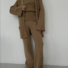 Wool Cashmere Knit Sweater Set Women 3 Piece custom women knitwear OEM ODM manufacturer