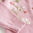 Hand Knit Flower Kids Girls Sweater Pullover custom baby knitwear OEM ODM supplier