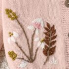 Logo Hand Knit Flower Kids Sweater Pullover custom baby knitwear OEM ODM supplier