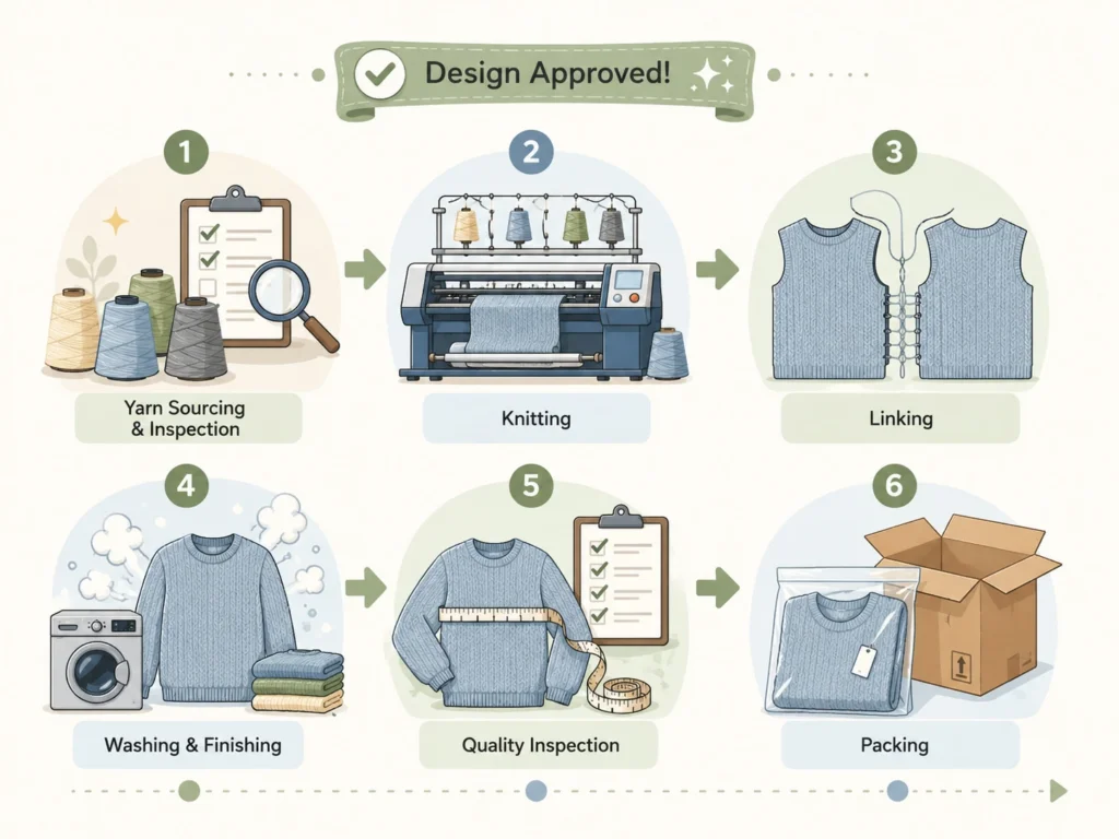 custom sweater production process